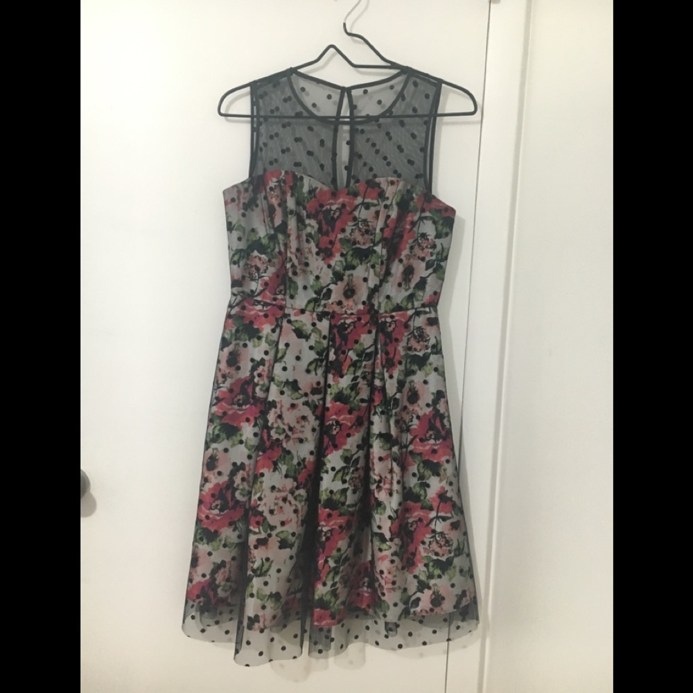 Floral Box Pleat Dress